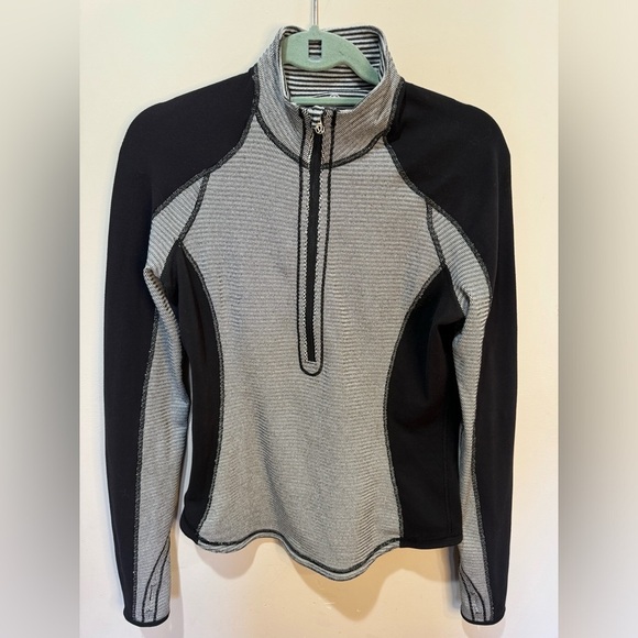 Lululemon Run U Turn Reversible Mini Check Pique Black White Size 8 - Picture 10 of 12